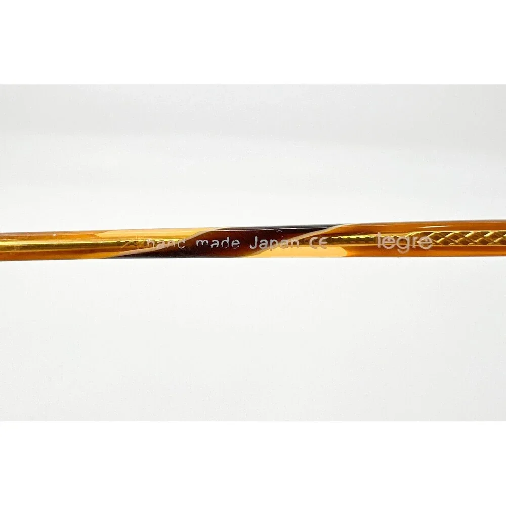 Legre Eyeglasses Women Brown Amber Rectangle LE-047 Japan 47-16-135